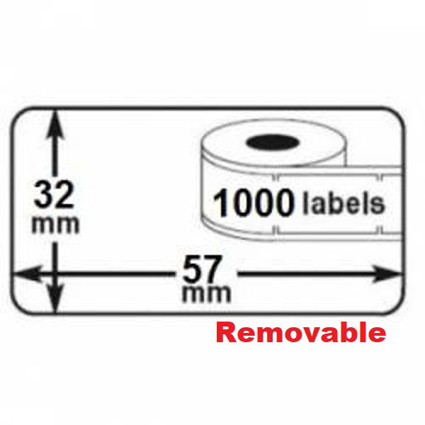 Picture of 11354 - 1000 X 57mm X 32mm DYMO Compatible Removable Labels